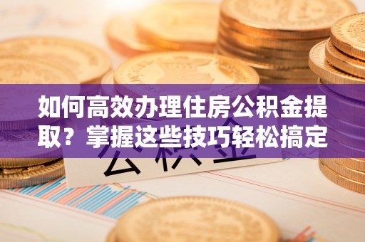 邵阳如何高效办理住房公积金提取？掌握这些技巧轻松搞定