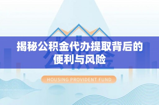 邵阳揭秘公积金代办提取背后的便利与风险