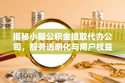 邵阳揭秘小额公积金提取代办公司，服务透明化与用户权益保障
