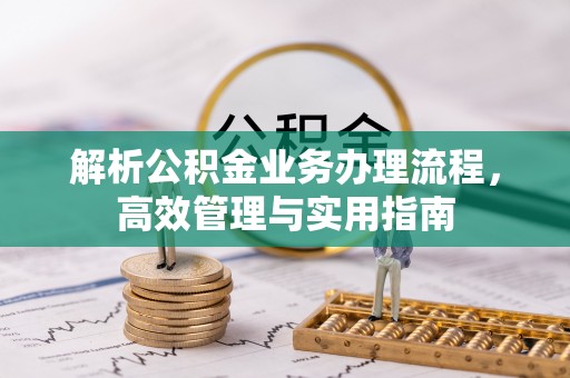 邵阳解析公积金业务办理流程，高效管理与实用指南