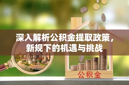 邵阳深入解析公积金提取政策，新规下的机遇与挑战