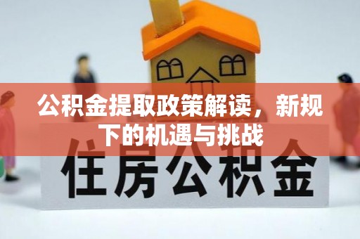 邵阳公积金提取政策解读，新规下的机遇与挑战