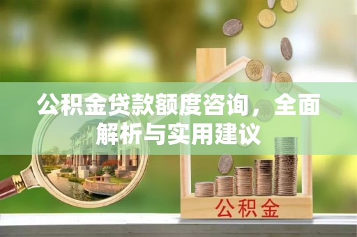 邵阳公积金贷款额度咨询，全面解析与实用建议