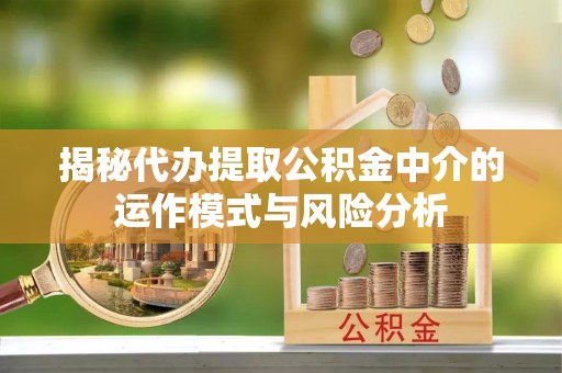 邵阳揭秘代办提取公积金中介的运作模式与风险分析