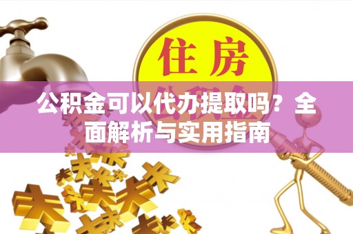 邵阳公积金可以代办提取吗？全面解析与实用指南