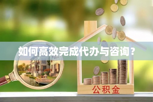 邵阳如何高效完成代办与咨询？