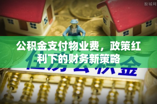 邵阳公积金支付物业费，政策红利下的财务新策略