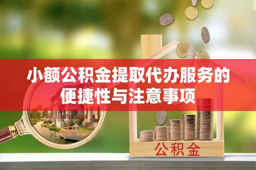 邵阳小额公积金提取代办服务的便捷性与注意事项