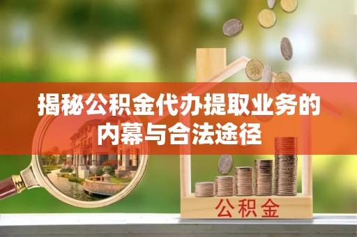 邵阳揭秘公积金代办提取业务的内幕与合法途径