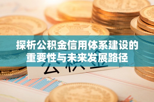 邵阳探析公积金信用体系建设的重要性与未来发展路径