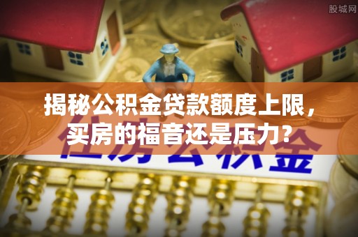 邵阳揭秘公积金贷款额度上限，买房的福音还是压力？